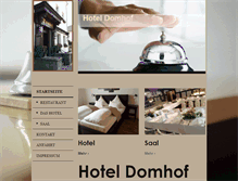 Tablet Screenshot of hotel-domhof.de